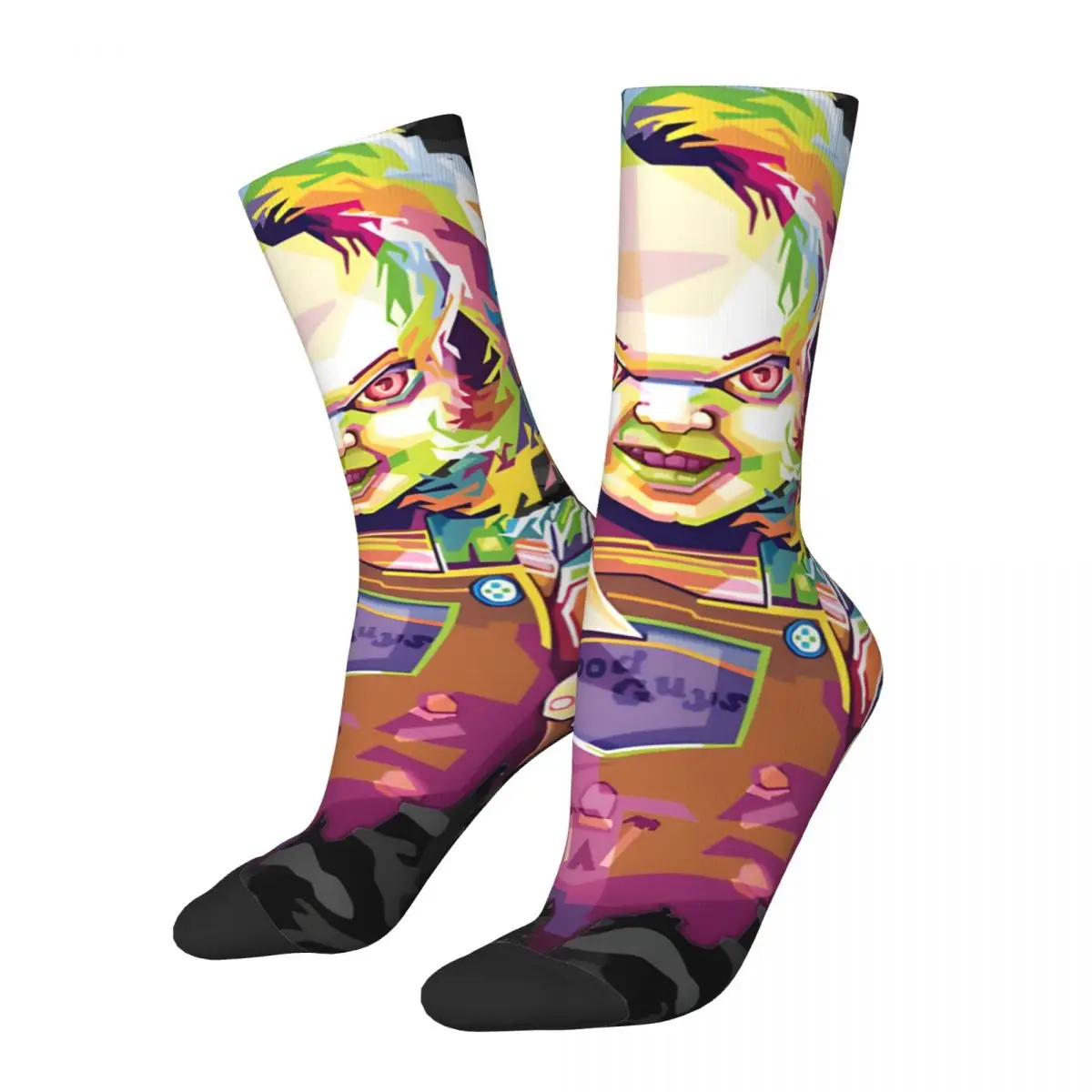 Crazy compression Fun Sock for Men Harajuku C-Chucky Quality Pattern Crew Sock Novelty