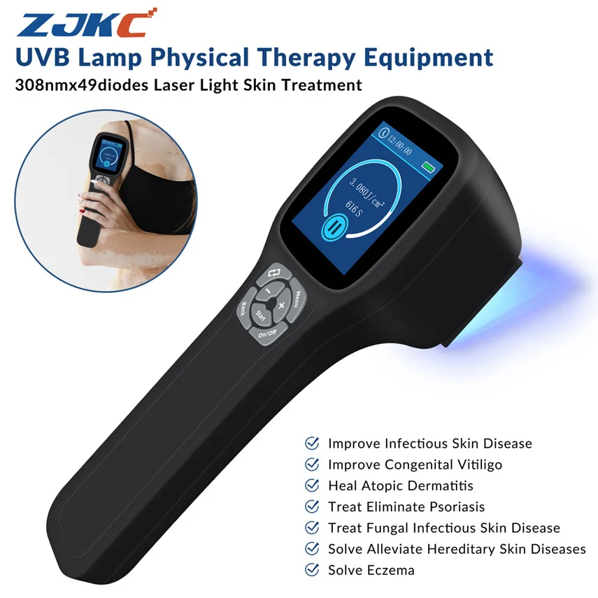 

308nm Excimer System Uv Light for Vitiligo Skin Rejuvenation Psoriasis Eczema Phototherapy Device Treatment Home Use Black