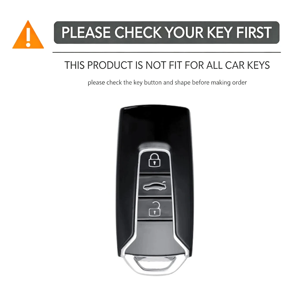 3 Button Remote Silicone Key Case Holder Fobs for Volkswagen VW MLB Magotan B8 Passat Touareg 2017- 2021 Keyless Wallet Jacket view 5