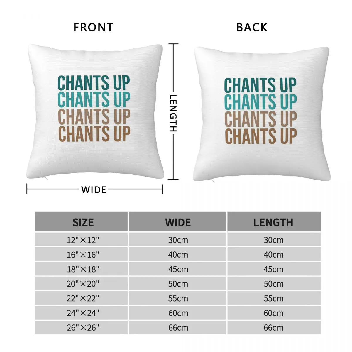 Coastal Carolina University Chants Up Square Pillowcase Polyester Linen Velvet Creative Zip Decor Sofa Cushion Cover 45x45