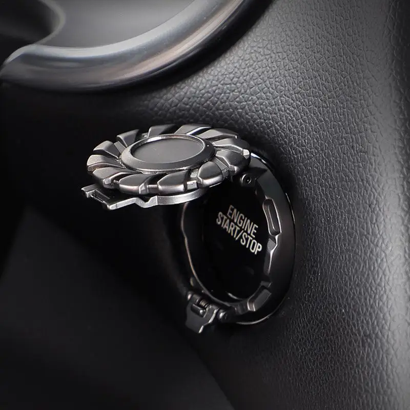 Engine Start Button Cover Alloy Start Engine Cover Push To Start Cover Luxurious Ignition Cover Engine Start Stop Button Cover