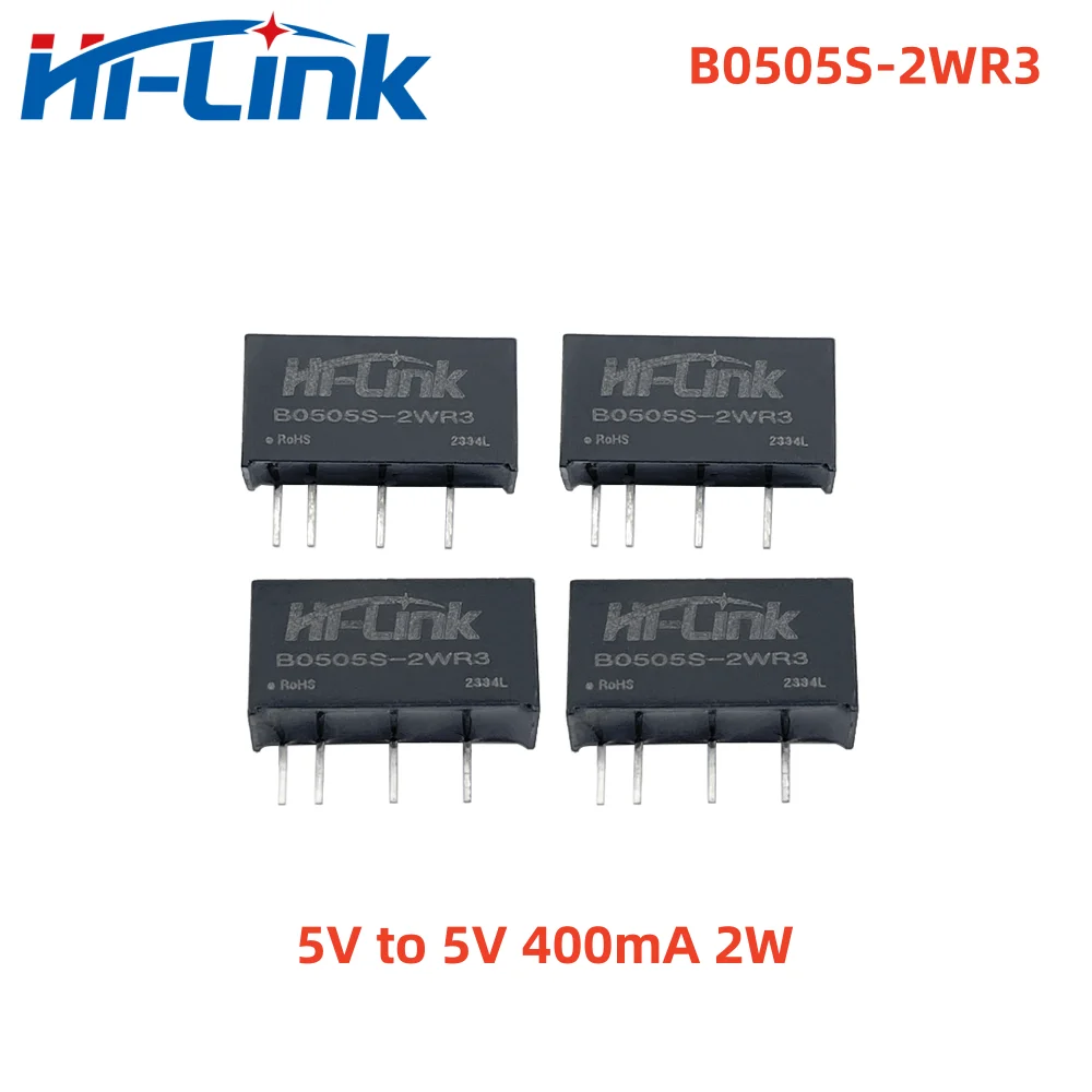 Hilink 2pcs/Lot B0505S-2WR3 5V 4A 2W DC DC Power Supply Module Isolation Mini Adjustable Converter Low Ripple High Efficiency