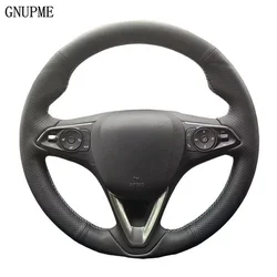 Customized Car Steering Wheel Cover For Opel Astra (K) Corsa (E) CrosslandX GrandlandX Insignia Microfiber Leather Steering Wrap