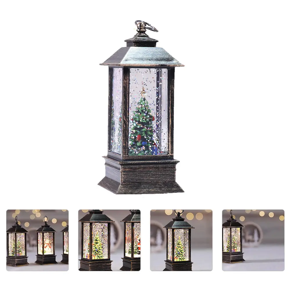 Christmas Light Ornaments Festive Decoration Mini Decorations Lanterns Portable Festival Lamp Tree