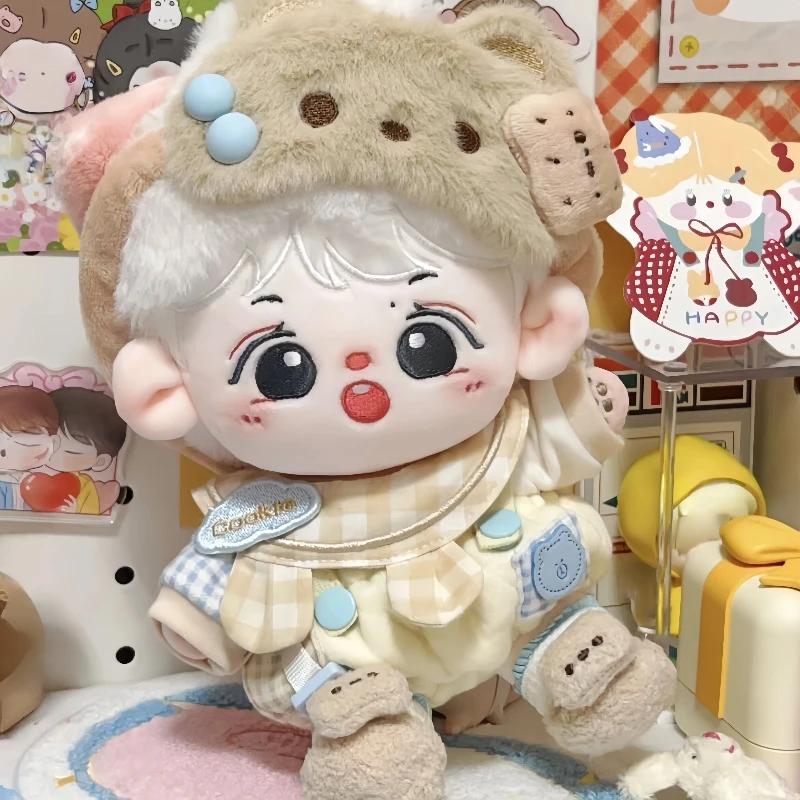

Suitable For 20cm Cotton Doll Clothes New Cute Teddy Bear Hats Fashionable Tops Jumpsuits Cartoon Doll Clothes Accessories Gift
