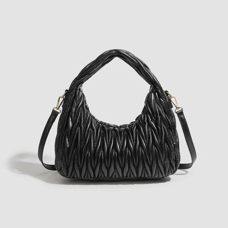 

2026 New Simple Lingge Dumpling Bun Versatile Fashion Commuter Handheld Shoulder Bag Underarm Bag