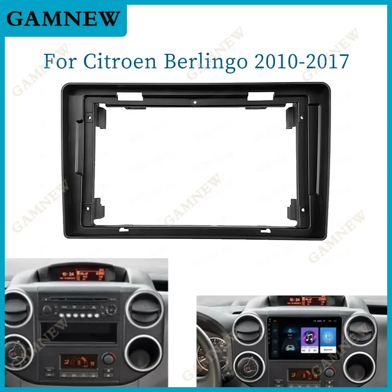 9 Inch Car Frame Fascia Adapter Android Radio Dash Fitting Panel Kit For Citroen Berlingo Peugeot 3008 5008 Partner 2010-2017