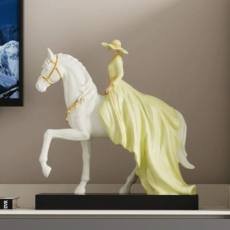 ins wind princess knight ornament high sense living room  cabinet art figure sculpture desk decoration home accessories