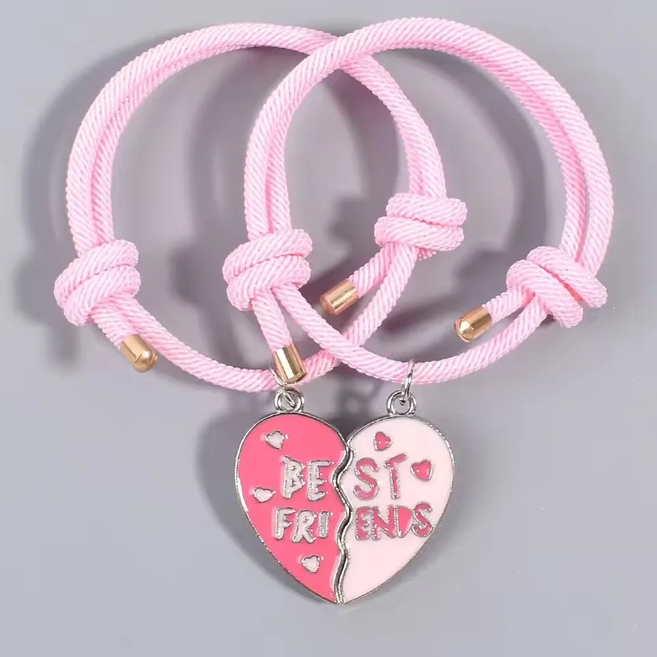 2/3 قطعة سوار خياطة جميلة قلادة مغناطيسية BFF الصداقة اليدوية نسج مجوهرات اكسسوارات هدايا للأطفال النساء 2025 #4