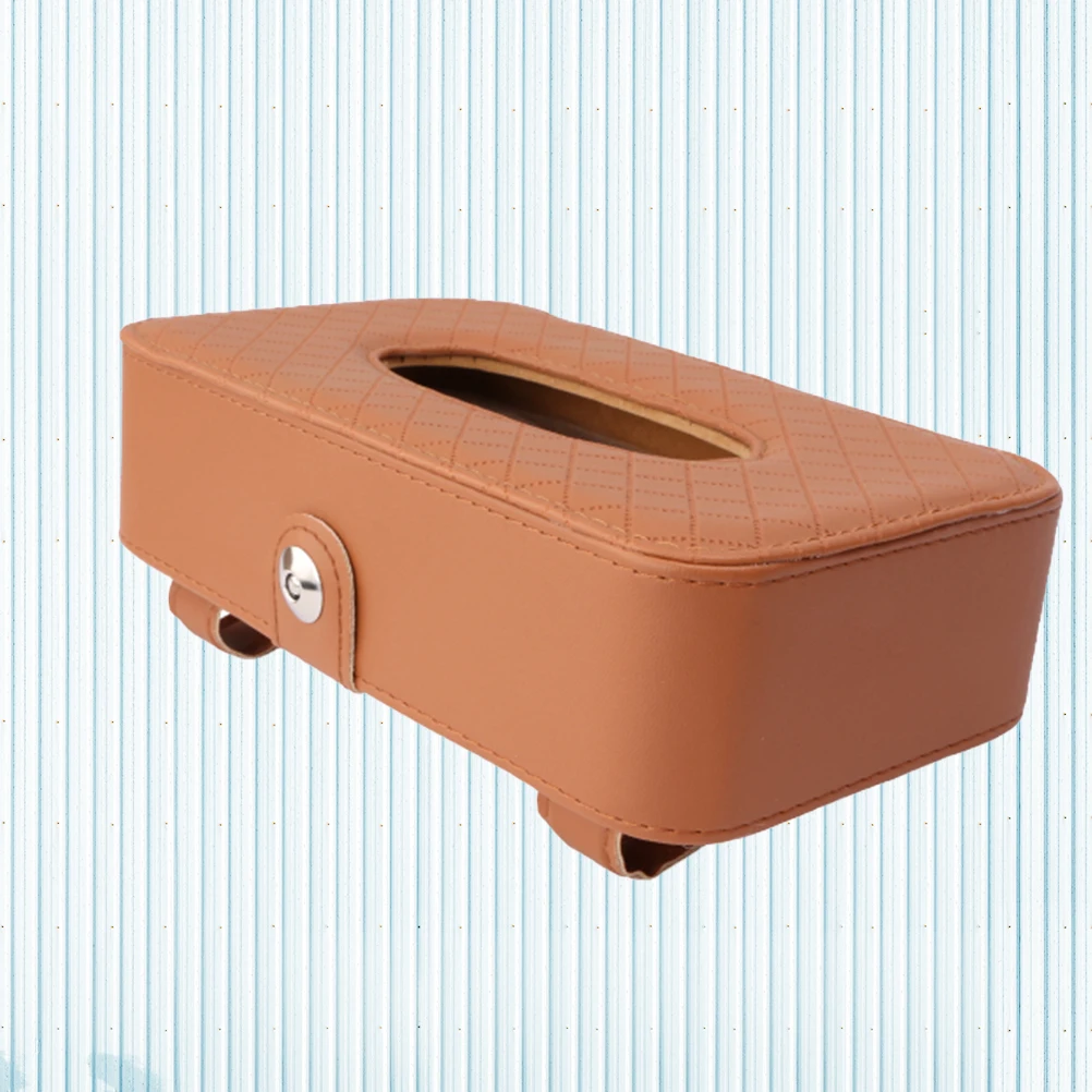 

Car Tissue Box Paper Container Napkin Holder Vehicle Mounted Premium Round Edge Storage Office Home Driving Seat