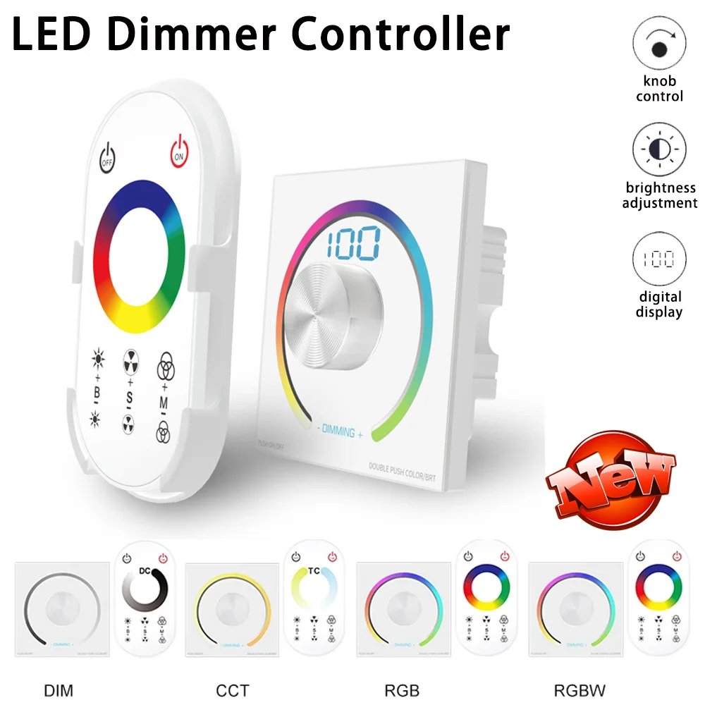 

Светодиодная лента, ручка диммера, регулировка настенной панели, настенный выключатель, беспроводной контроллер fr 5050 COB WS2812B, светодиодная лента, лампа