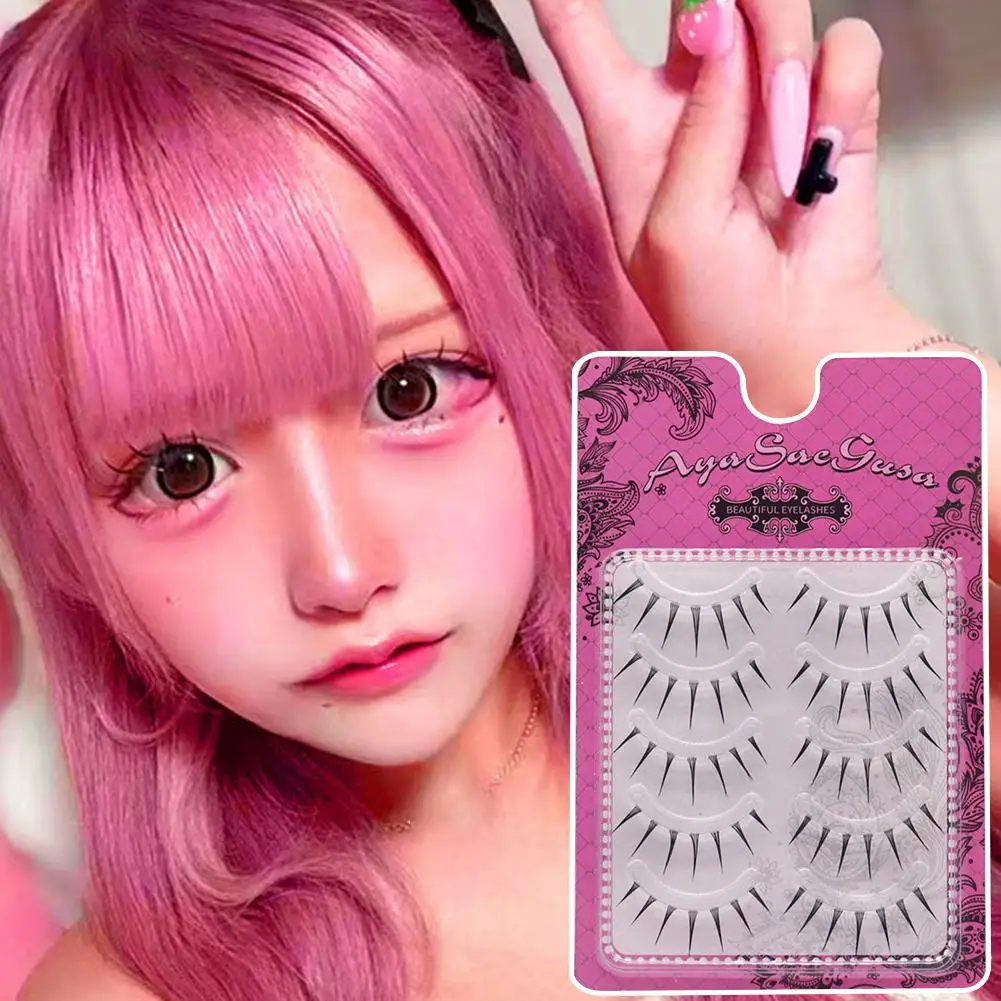 Hot Manga Lashes Naturally Cosplay False Eyelashes Fake 5pair Fashion Lashes Lash Anime Korean Makeup Lash Natural V4J9