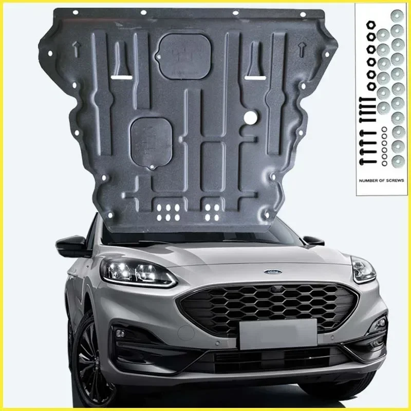 

For Ford ESCAPE 2020-2024 Black Under Engine Guard Plate Splash Shield Mud Fender Cover Mudguard Protector