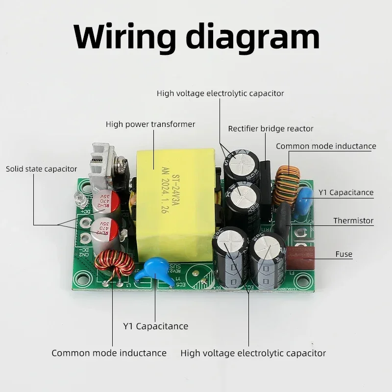 24V3A Bare Board Switching Power Supply 72W High Power Circuit Board Gallium Nitride Industrial Small Size Manufacturer