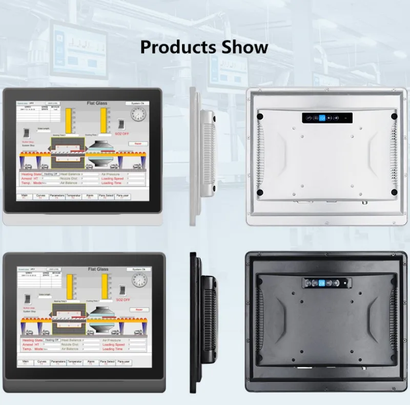 Square Screen Style 10mm Bezel Touch Panel Industrial Monitor