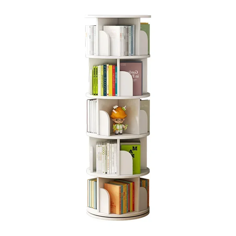 Rotating Bookcase Storage Floor Stand Simple Kids Picture Book Shelf Student Bookshelf Kids Home Furniture