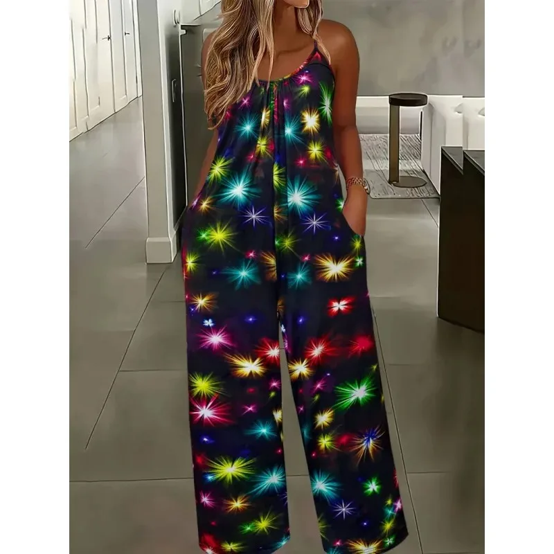 

3DPrinted Women's Casual Loose Jumpsuit Trousers Street Trend Style