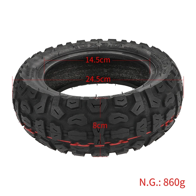 10X3.0 Tubeless Tire For Electric Scooter Kugoo M4 Pro 10 Inch Anti-Skid Cross-Country Vacuum Tire