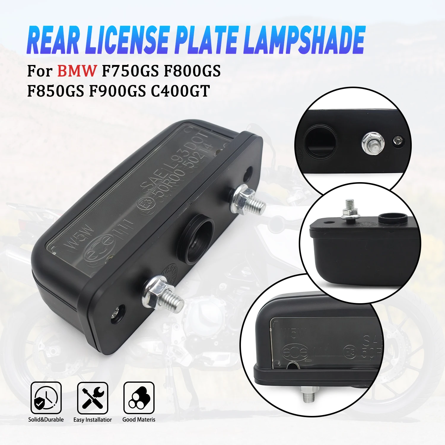 

For BMW F750GS F800GS C400GT F850GS F900GS Adventure Moto Parts Registration Plate Lamp Case Rear License Plate Lamp Housing