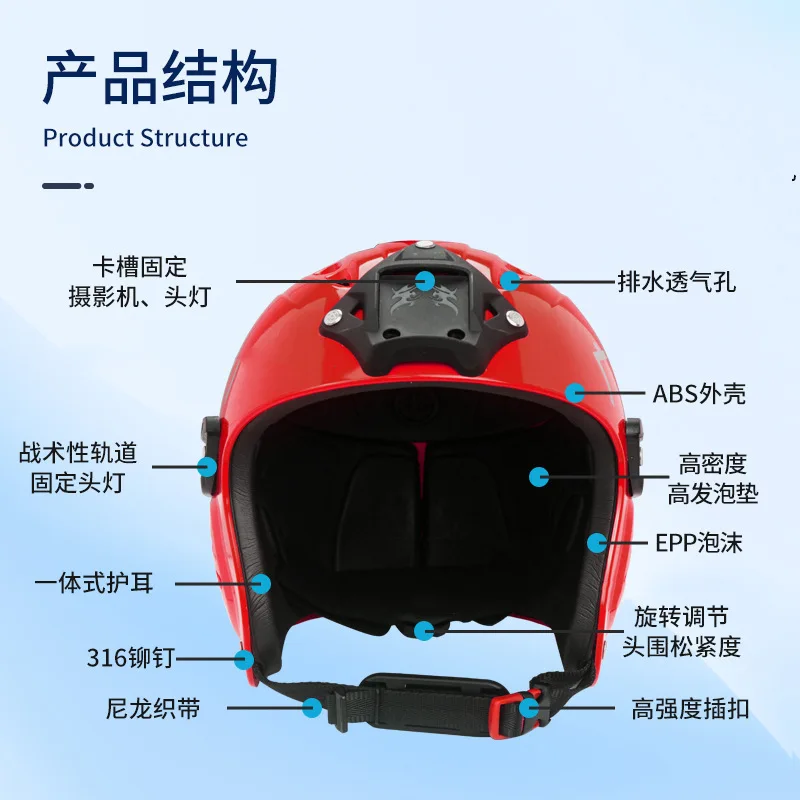 Head Guard Rescue Helmet Professional Protection Drifting Full Helmet Marine Water Rescue Helmet