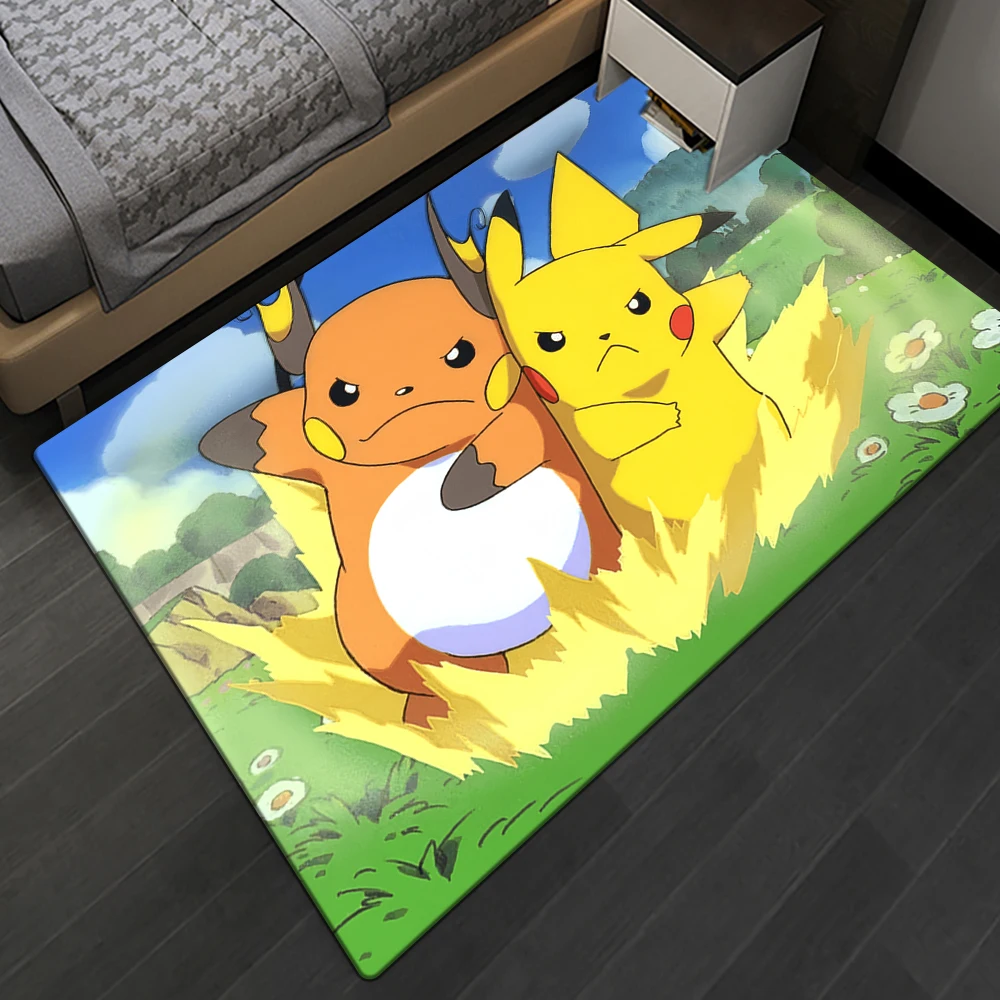 MINISO Pokémon Printed Carpet.Living Room Mats Sofa Coffee Table Large Area Rug,Kitchen,Bathroom,office,Balcony Carpets,DoorMat