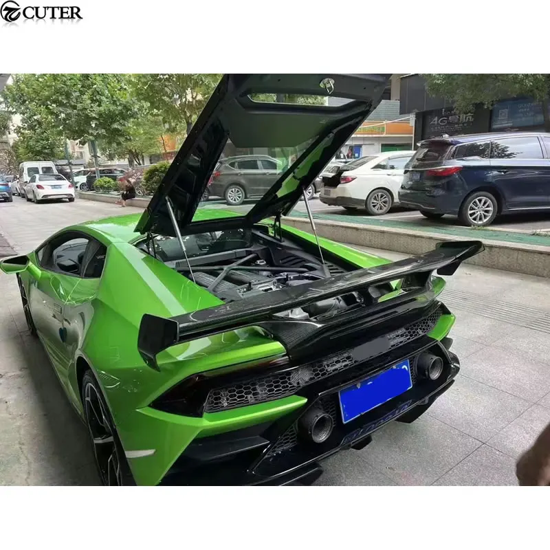 Lp610 Lp610-4 Lp580 V Style Dry Carbon Fiber Rear Trunk Spoiler Lip Wing for Lamborghini Huracan EVO