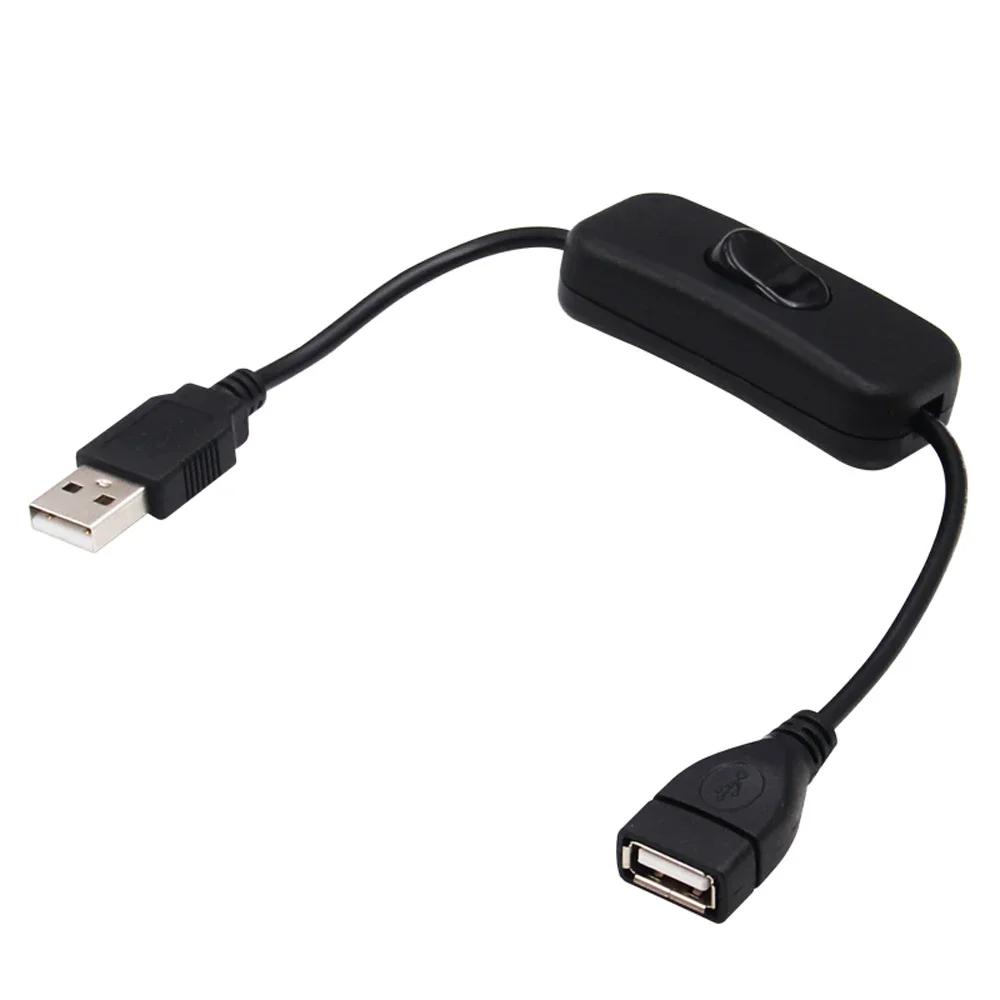 Kabel USB ESCAM 28cm z włącznikiem/wyłącznikiem przedłużenie kabla przełącznikiem do lampa USB wentylator USB przewodu zasilającego wytrzymały Adapter do sprzedaży