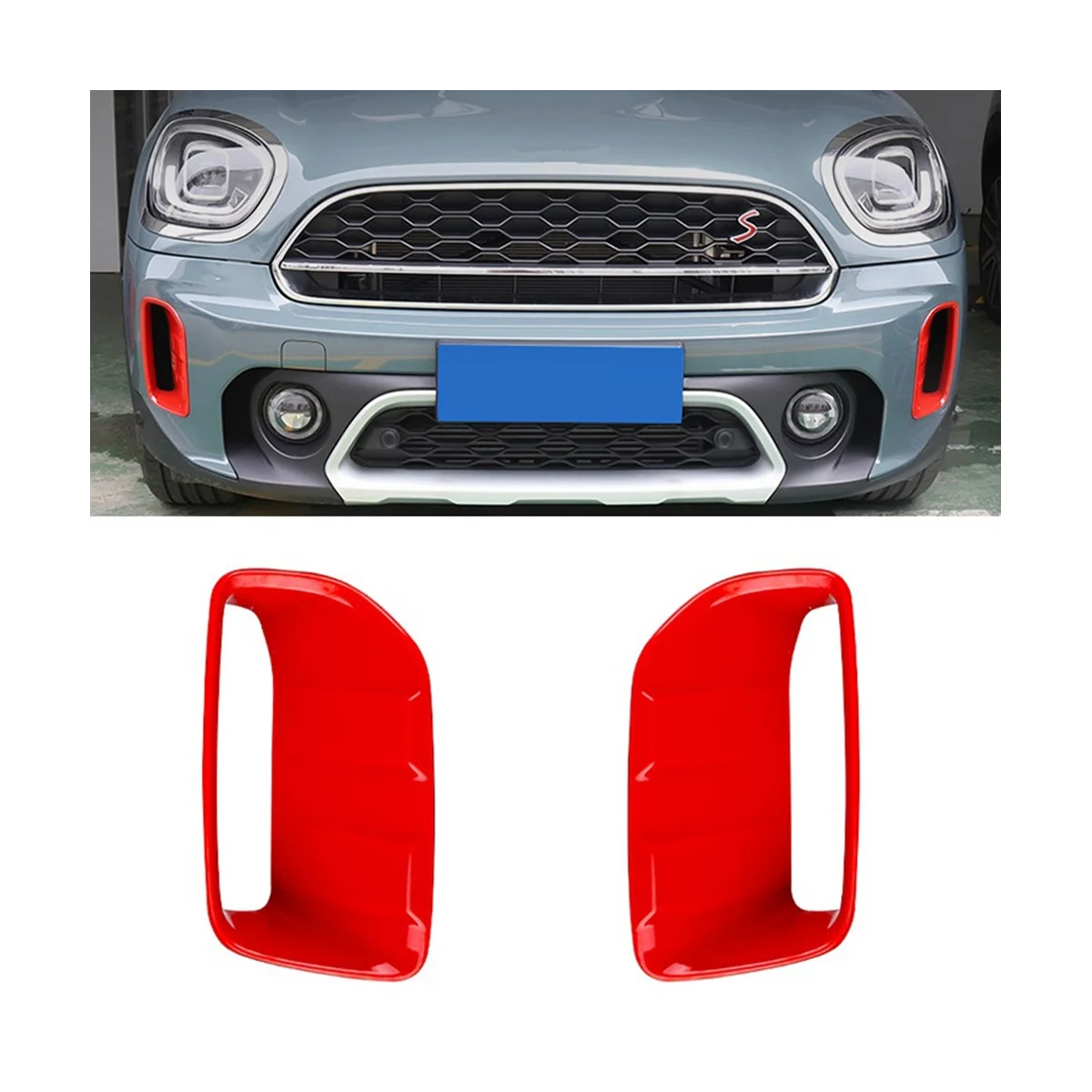 Car Front Bumper Side Air Vent Intake Frame Cover for Mini Cooper F60 2017-2022 Countryman Duct Outlet Hood Shell Case