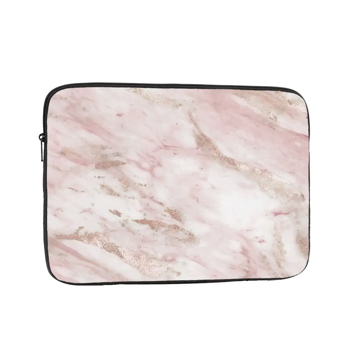 Rose Gold Marble 10 12 13 15 17 Inch Laptop Bag Sleeve Notebook Bag Case Pink Abstract Geo Modern Pattern Shockproof Case Bag