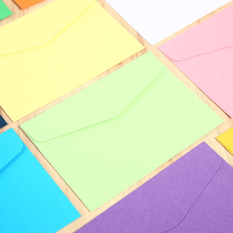 

50 шт. 115x82 мм красочные конверты для свадебных приглашений для малого бизнеса, высококачественная 120 г бумажная сумка для хранения канцелярских принадлежностей