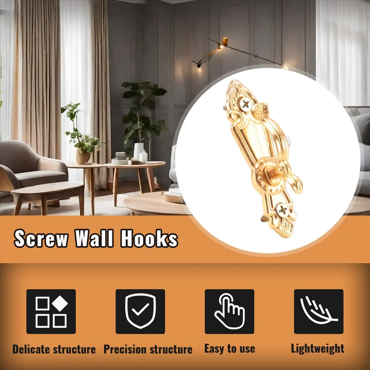 AA77 NEW  Mount Curtain Tassel Tie Back tieback Wall Hooks 2PCS