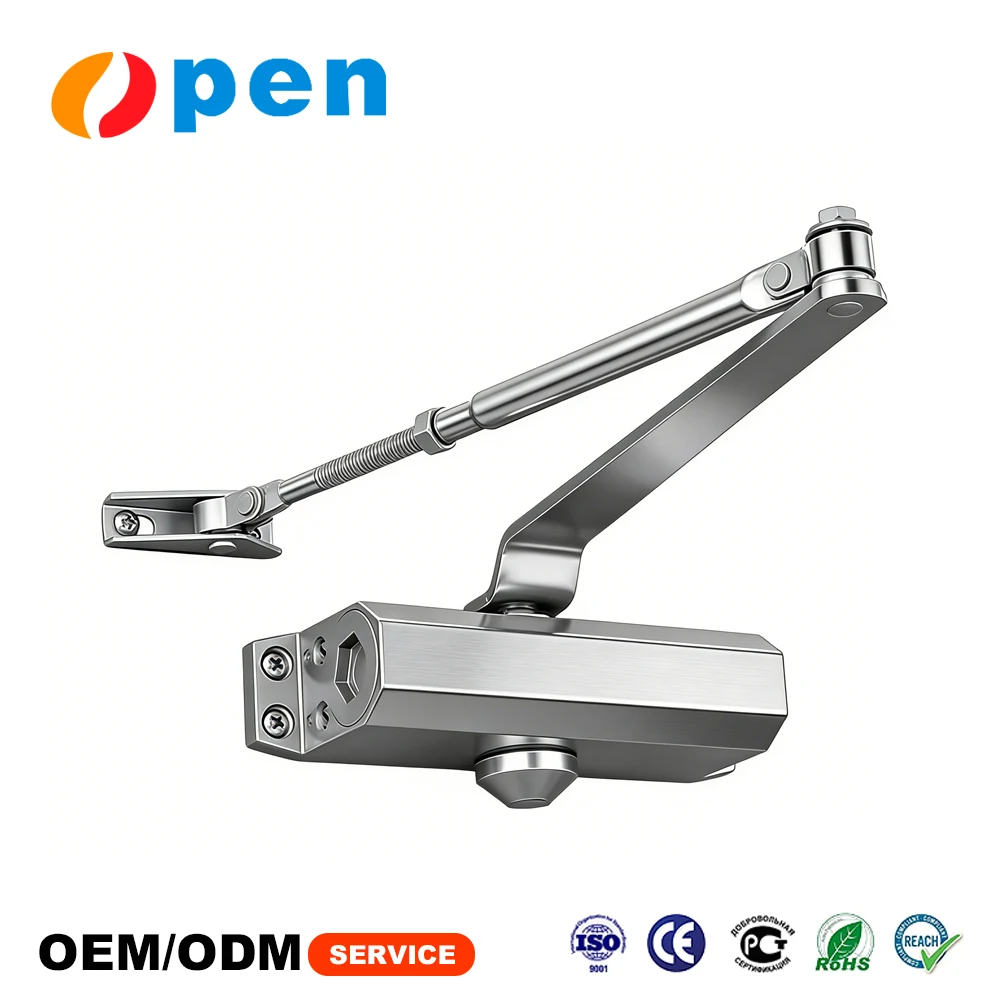 4Pcs modern design two-speed hydraulic automatic door closer with handrail stopper