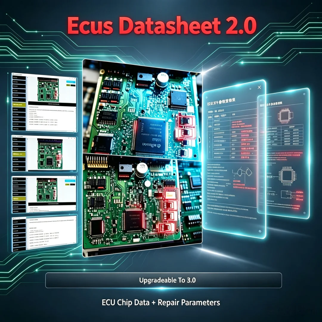 ECU Repair Software Ecus Datasheet 2.0 PCB Schematic with Electronic Components of ECU and Additional Information For IAW Bosch