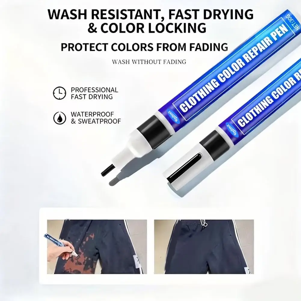 Fabric Repair Pen No-Fade Permanent Ink Instant Fix for Clothes Jeans Suits Multi-Color DIY Marker view 5