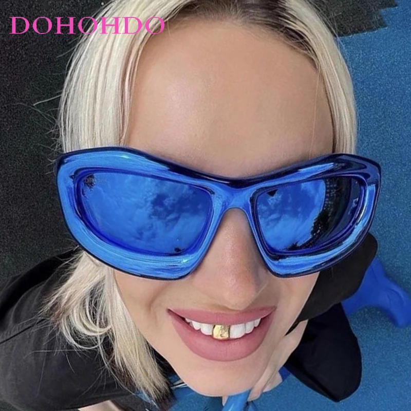 

Oversized Y2K Hip-hop Cat Eye Women Sunglasses Brand Designer Steampunk Men Sunglass Travel Driving Shades Eyewear Female UV400
