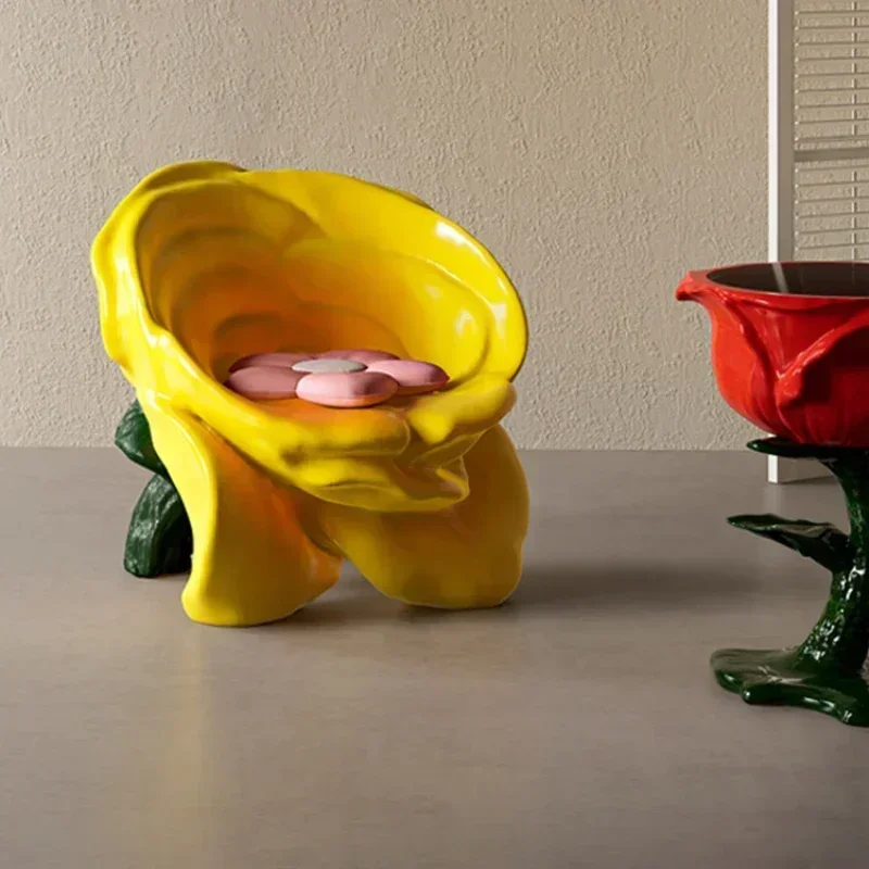 

Rose art modelin backrest special-shaped leisure chair