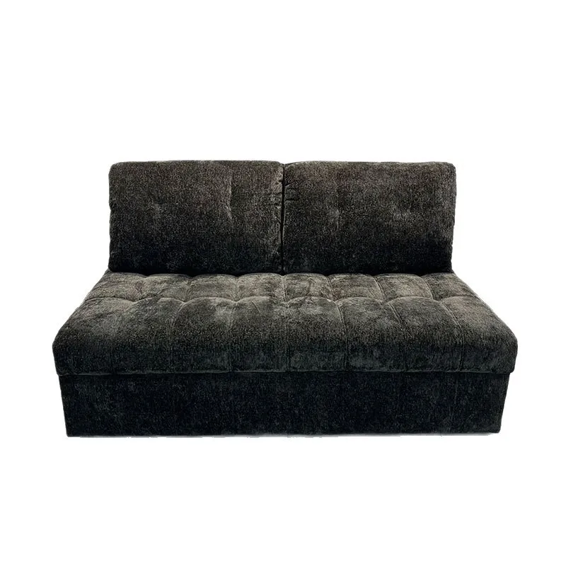 

Small apartment, sofa bed, black, living room, no armrests, straight row, push-pull, bedroom