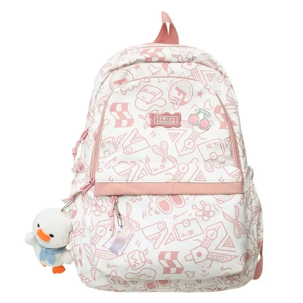 High Quality Fashion Students Backpack Graffiti Doodle School Bag Leisure Casual Shoulder Bag Boys Girls