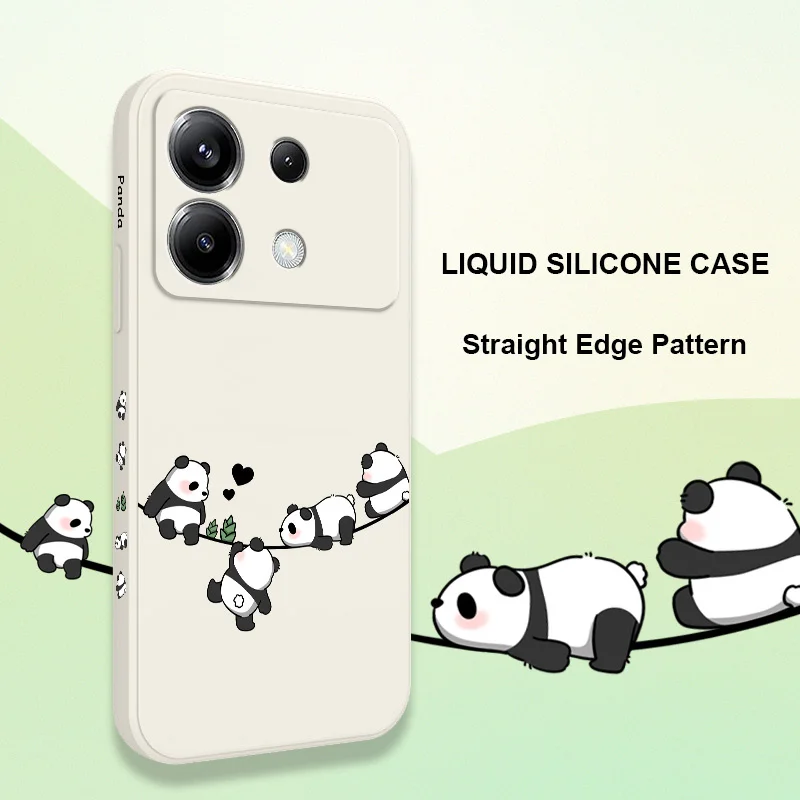 Baby Panda Phone Case For Xiaomi Poco F8 F7 X7 X6 F6 M6 M5 M5S F5 X5 F4 X4 M4 F3 M3 X3 Pro Ultra 4G 5G GT Silicone Cover