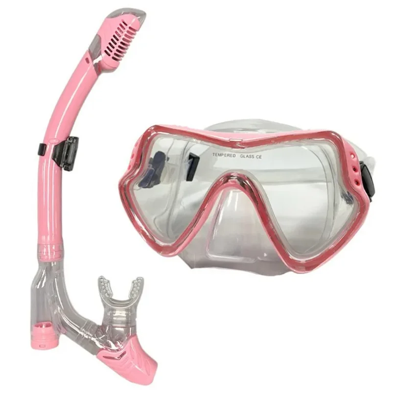 

Scuba Diving Mask Snorkel Set For Adults Tempered Glass Professional Panoramic Snorkeling Gear Swimming Training Snorkel Kit