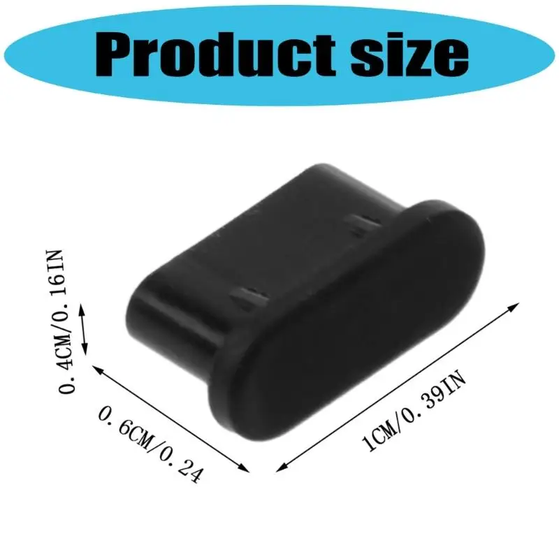 12Pcs USB Charging Port Protector Cover Type C Dust Plugs for Phone Tablet  D2RC