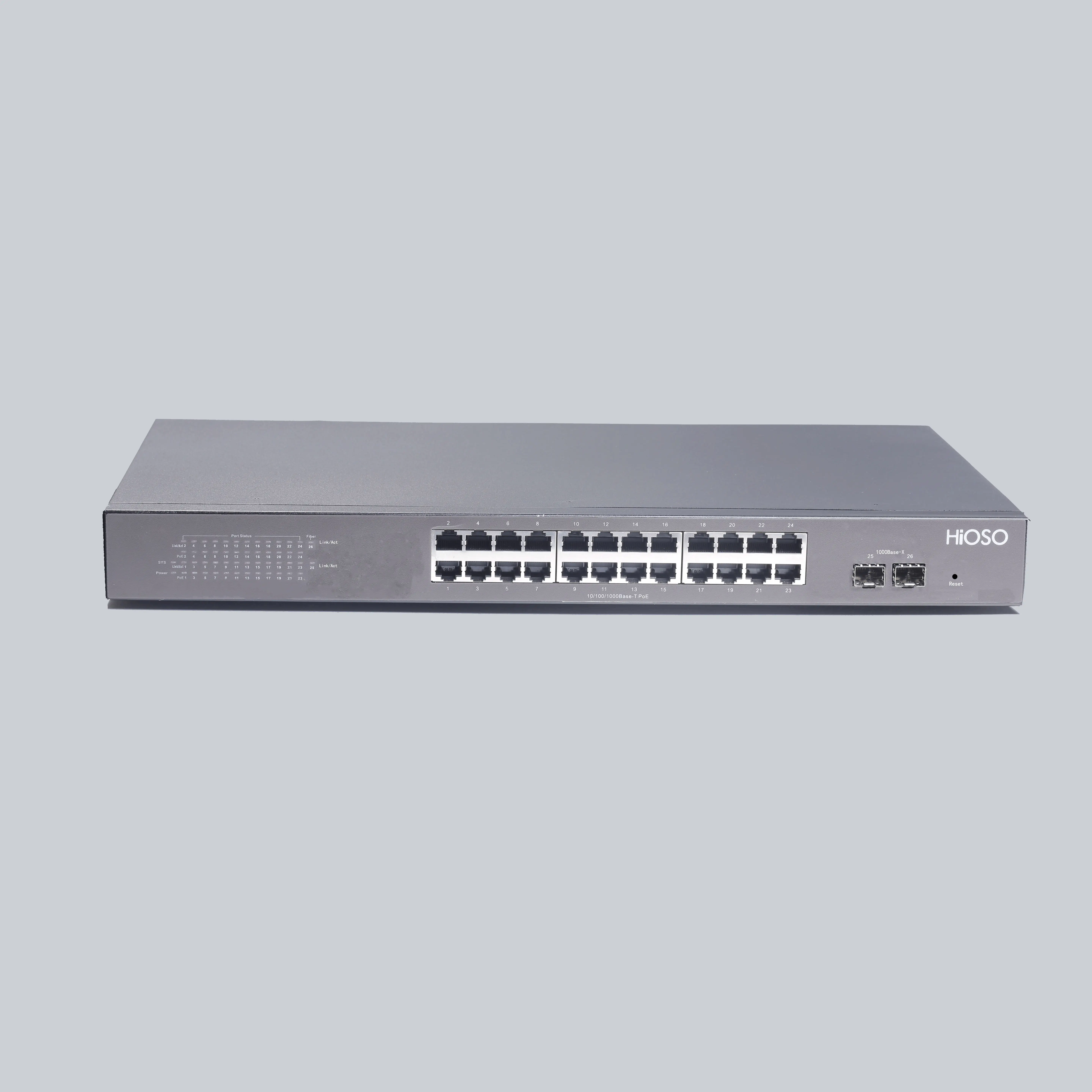 Best Price 24 poe port 1000M poe switch with 2 1000M SFP ports 26 port switch poe