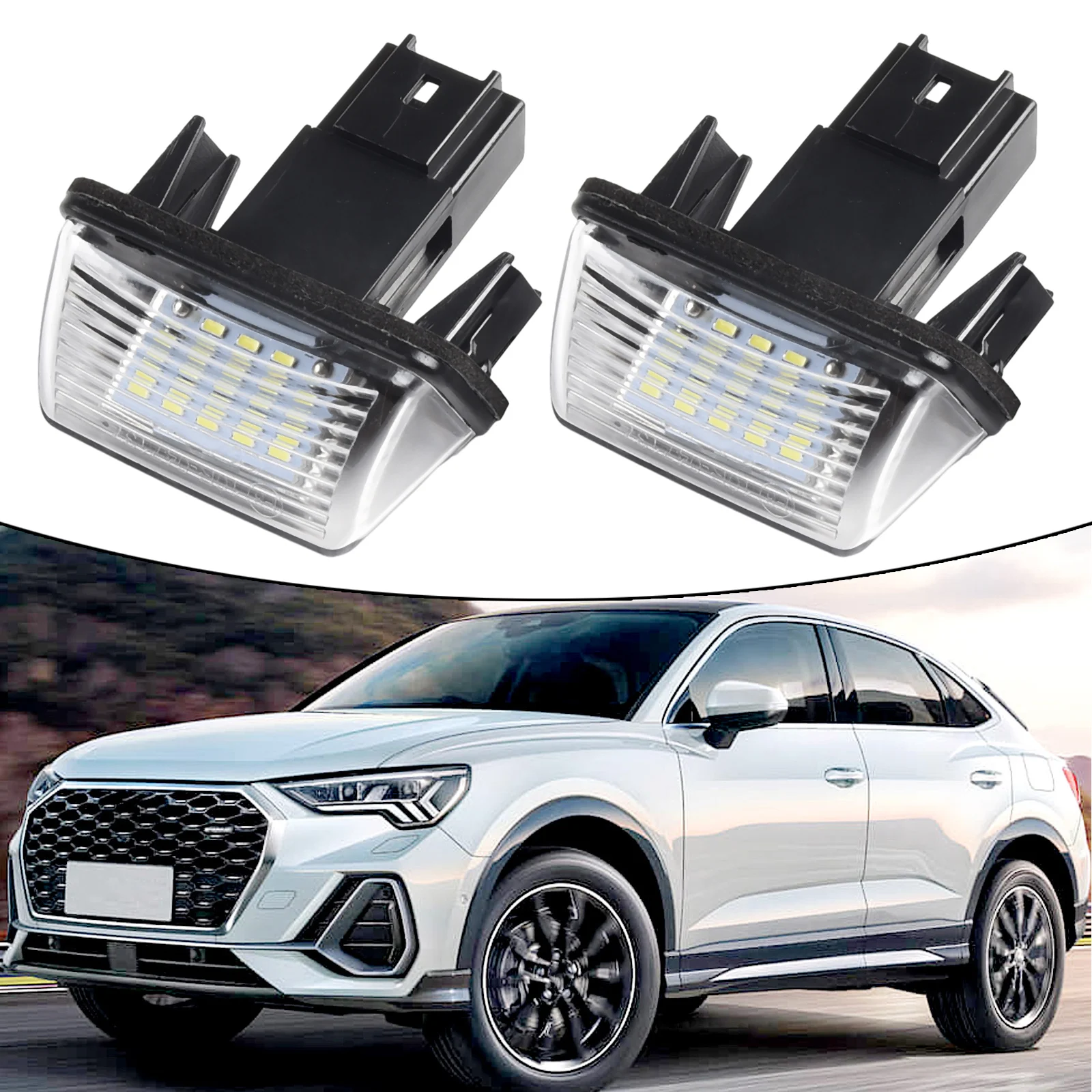 2pcs 12V Car Flashing LED License Plate Light For 206 207 307 308 406 407 2025 Hot Sale Brand. New And High Quality