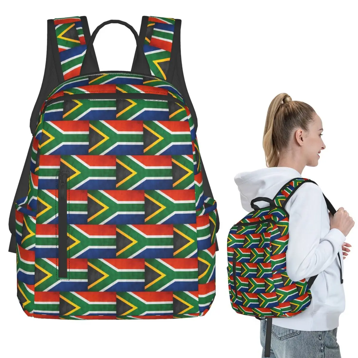 

South Africa Flag National Flag Of South Africa Backpack Student BookBag Kids School Bag Computer Shoulder Bags Men Women