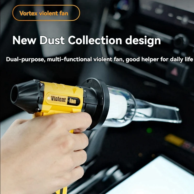 ABGR-Mini Motore Brushless Ricaricabile Turbo Jet Fan 110000 Aspirapolvere RPM Speed per tastiera del computer, auto all'aperto, casa