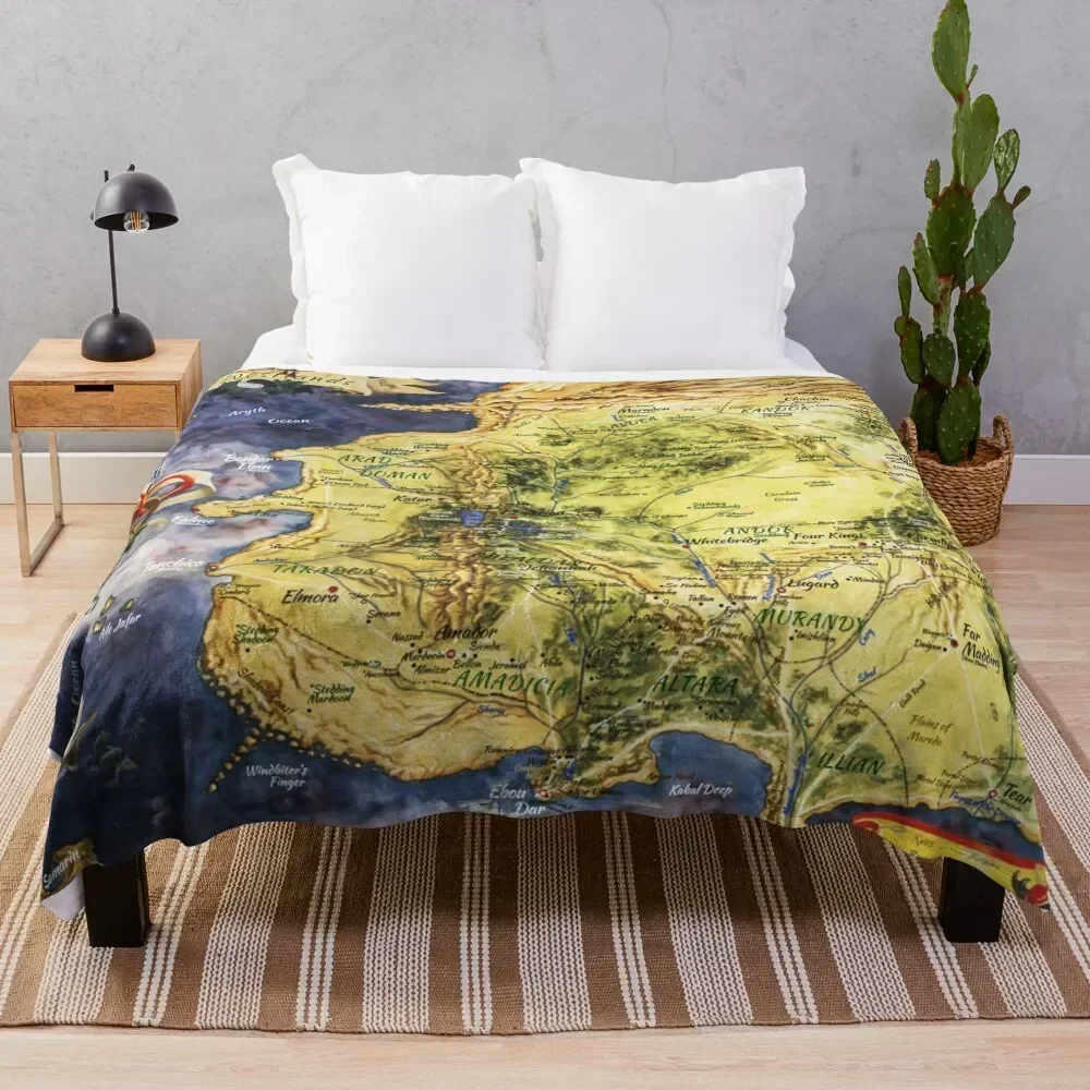 

Fantasy Wheel of Time Map Throw Blanket Cozy Home Blanket Gift for Christmas Holiday
