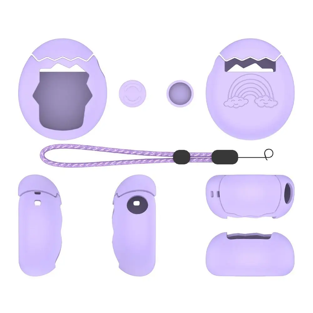 Silicone Games Console Protective Case with Lanyard Anti-Scratch Skin Cover Sleeve Shockproof for Tamagotchi Paradise