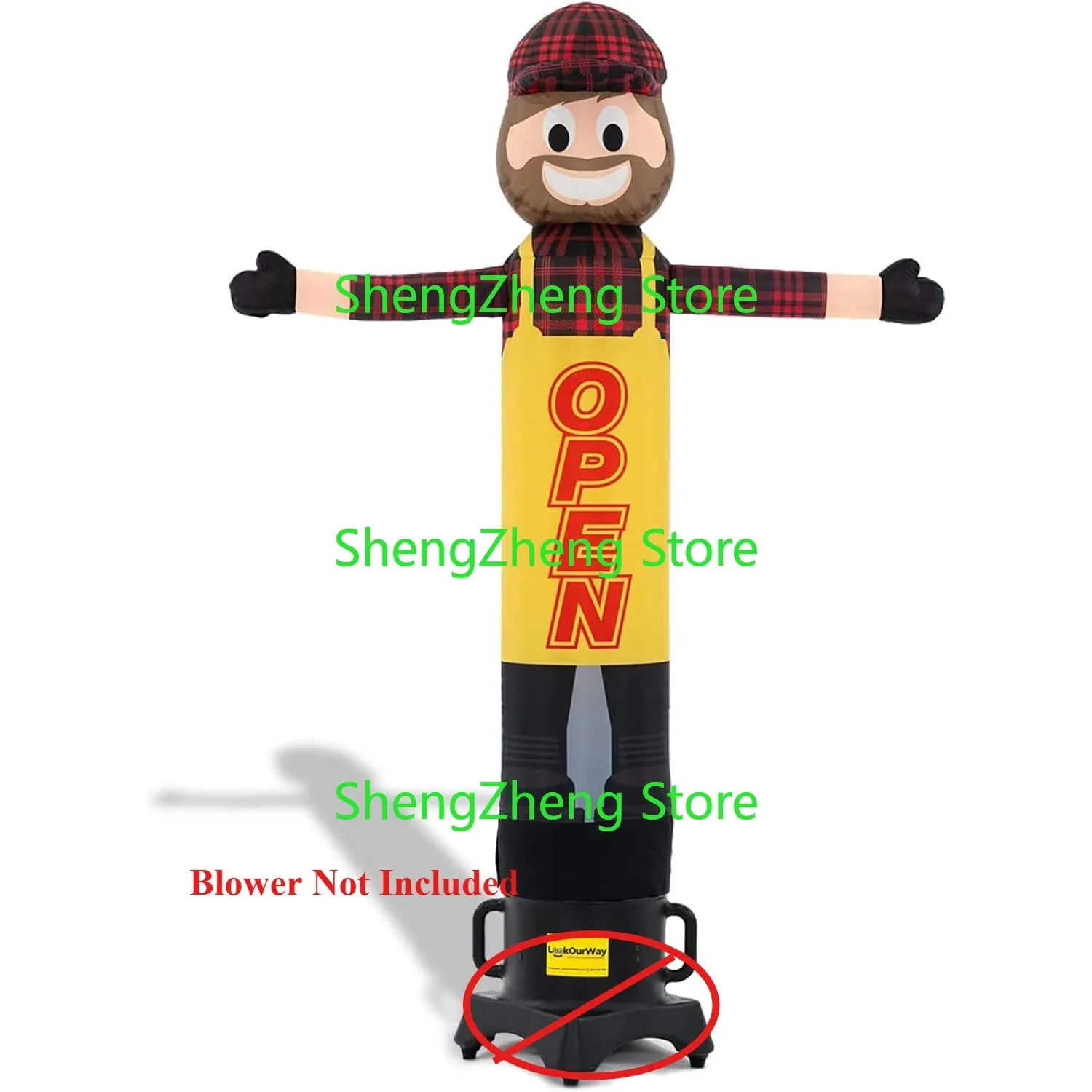 1Pcs 8ft Open Air Waver - Inflatable Advertising Tube Man Guy with Waving Arm - Outdoor Business Sign (Blower Not Included)
