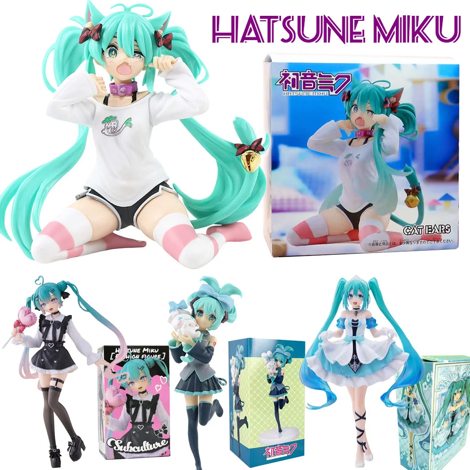 أنيمي هاتسون ميكو الشكل الظاهري المغني مانغا تمثال التماثيل نموذج اللعب مكتب الكمبيوتر كعكة الديكور kawaii لعبة هدية