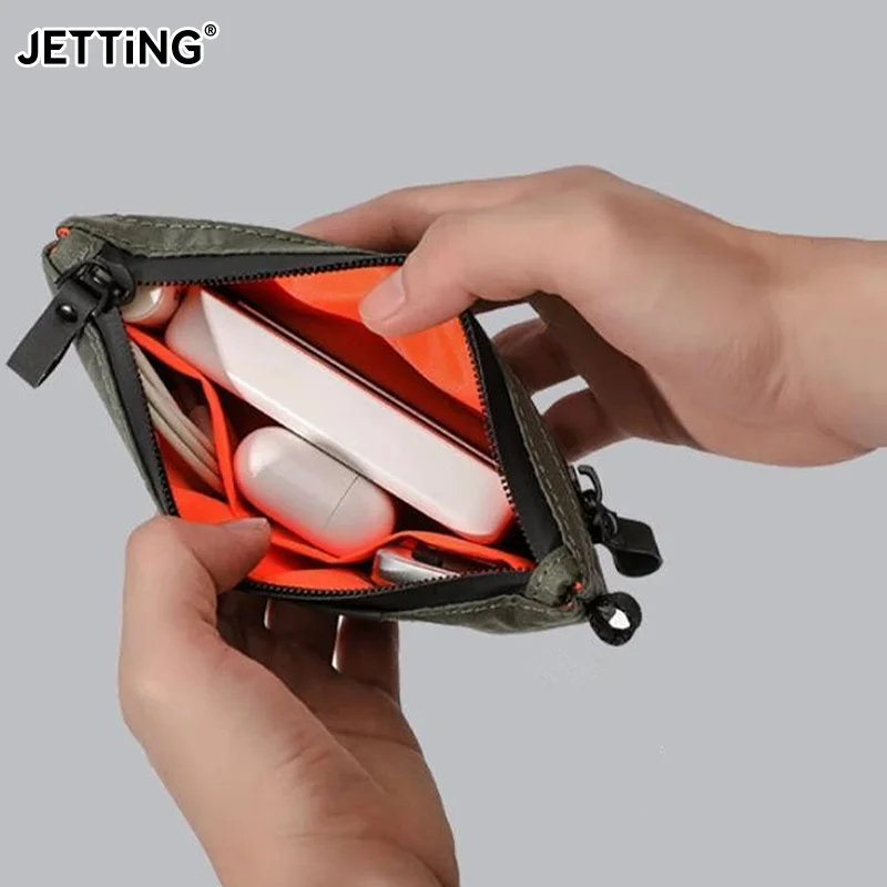 

Клатч на молнии с браслетом, кошелек на молнии с держателем для паспорта и держателем EDC, устойчивая к атмосферным воздействиям и RFID-блокировкой, сумка с 3 внешними отделениями